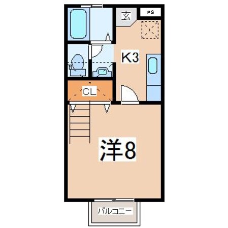 郡山駅 バス25分  自衛隊下車：停歩5分 2階の物件間取画像